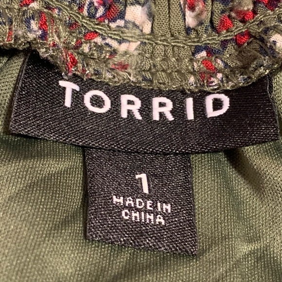 TORRID ⭐️ Floral Off-Shoulder Lace Up Challis Skater Dress - Picture 9 of 11